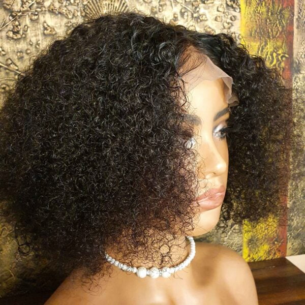 Kinky Curly Lace Front Human Hair Wig 14 Inch