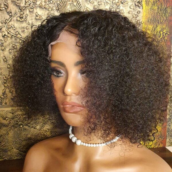 Kinky Curly Lace Front Human Hair Wig 14 Inch