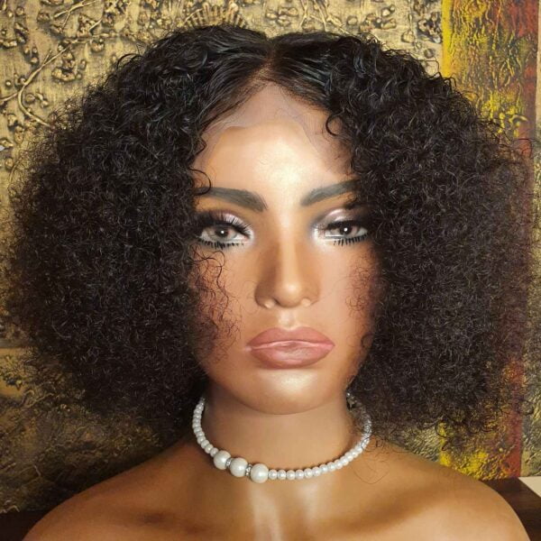 Kinky Curly Lace Front Human Hair Wig 14 Inch