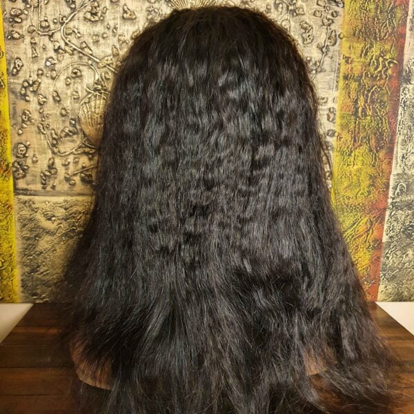 Kinky Straight Lace Front Human Hair Wig 20 Inch