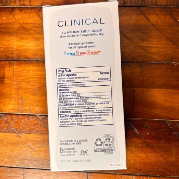 Secret Clinical Strength Antiperspirant Completely Clean 73g